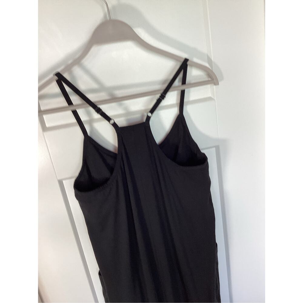 Pact Women's Organic Cotton Wide Leg Lounge Jumpsuit Black Size Medium - Picture 7 of 10